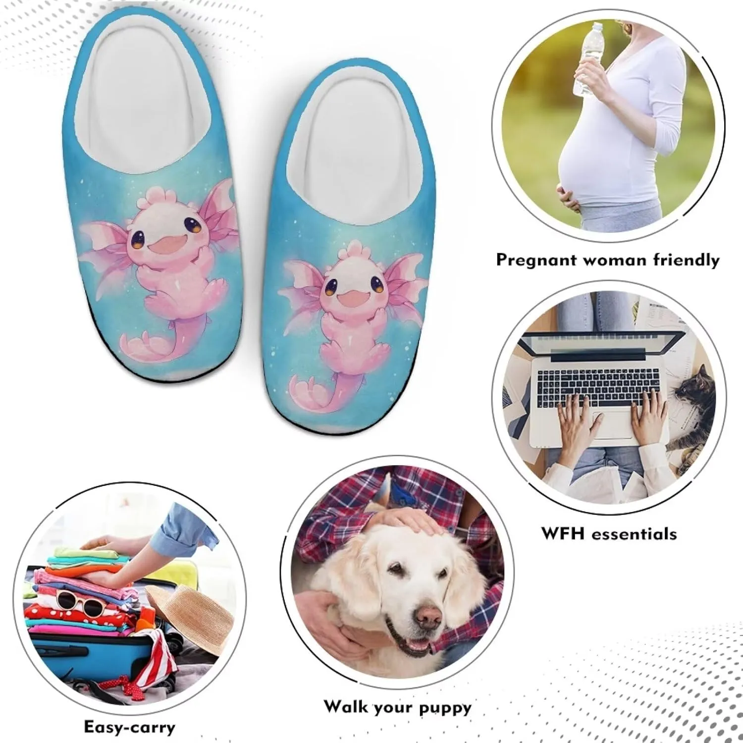 Xpyiqun Slippers Women Men Slip On House Shoes Fuzzy Warm Winter Slippers Size 4-12
