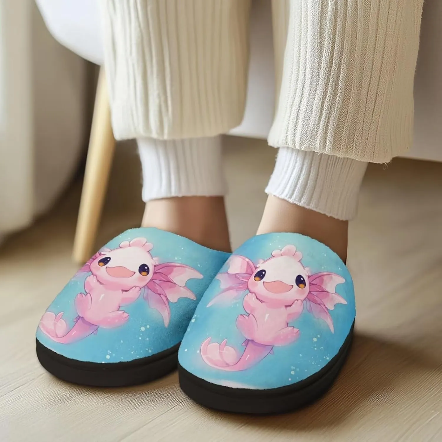 Xpyiqun Slippers Women Men Slip On House Shoes Fuzzy Warm Winter Slippers Size 4-12