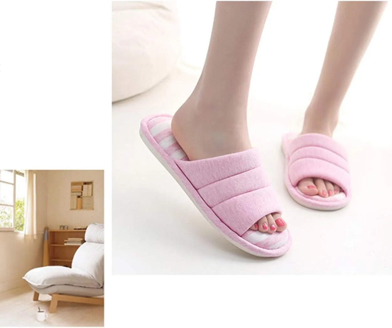 xsby Unisex Cute Soft Sole Indoor Bedroom Slippers Beautiful Comfort Four Season Slipper