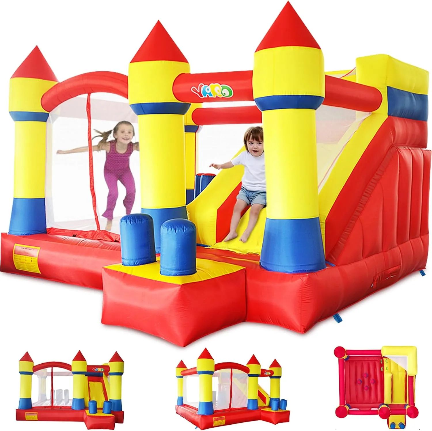 YARD Bounce House with Slide for Kids 5-12, 13'x 12.5'x8' Commercial Bouncy Castle for Age 8-12, Inflatable Bounce House with Blower for Outdoor Party