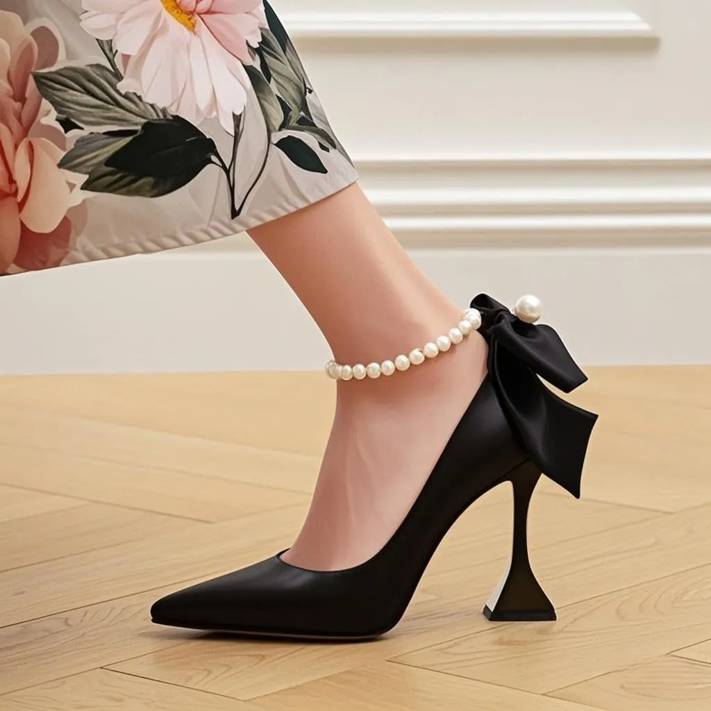 YDN Women's Pointy Toe Slip on Pumps Special High Heels Party Prom Dress Ladies Shoe Size 4-16 US