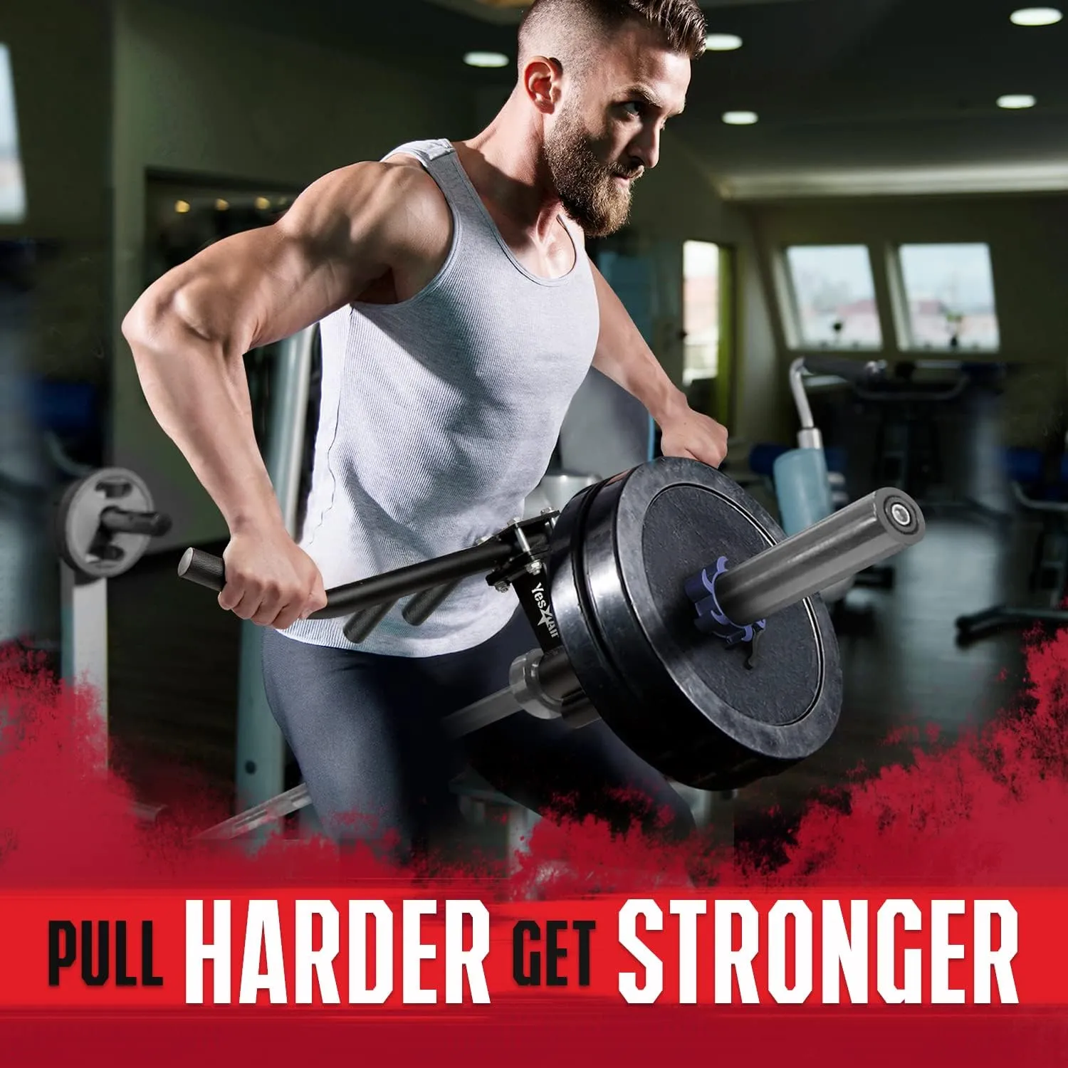 Yes4All 550LBS Multi-Grip Rowing Landmine Handle, T Bar LAT, Viking Press fits 1 & 2" Bar Sturdy Design, Easy to Install