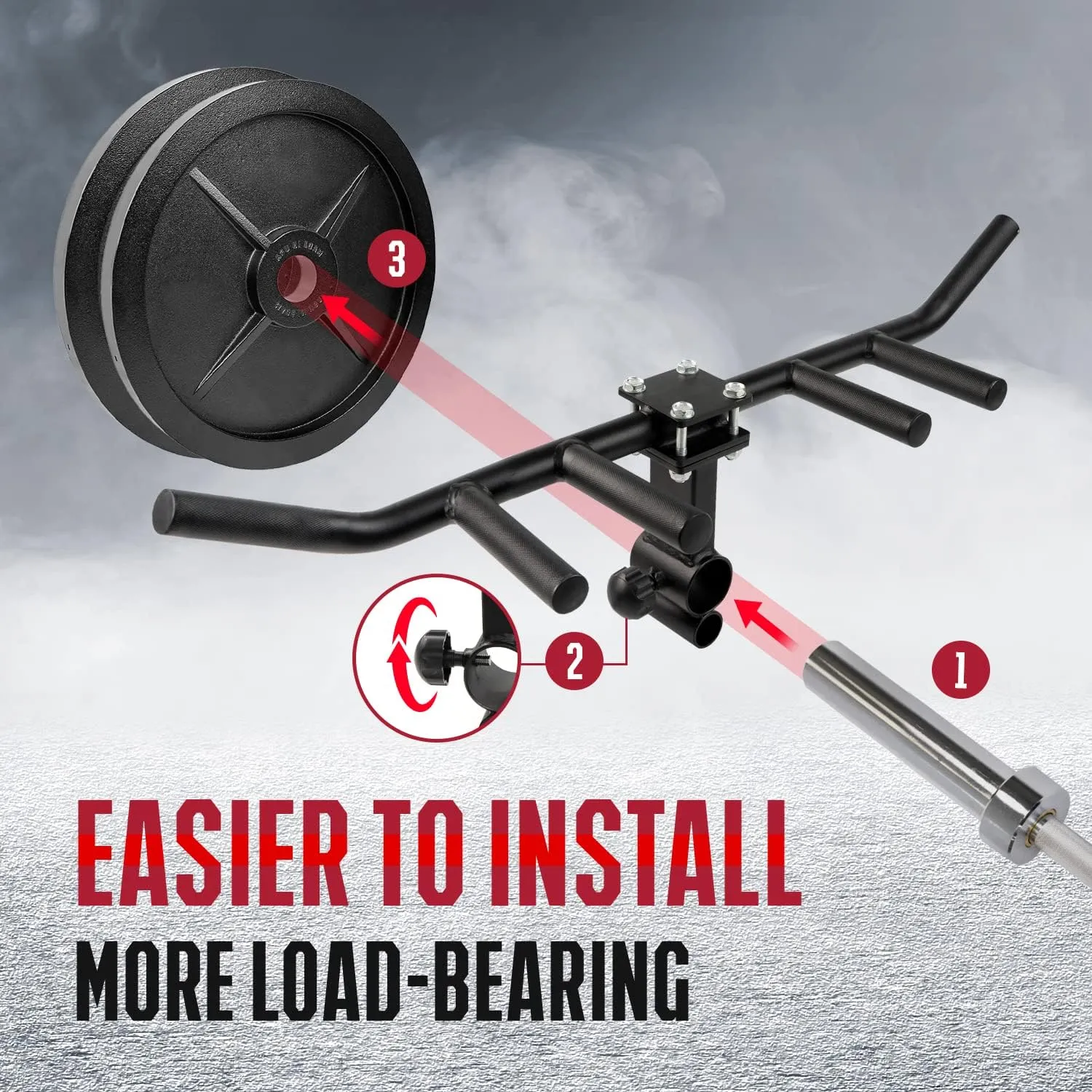 Yes4All 550LBS Multi-Grip Rowing Landmine Handle, T Bar LAT, Viking Press fits 1 & 2" Bar Sturdy Design, Easy to Install