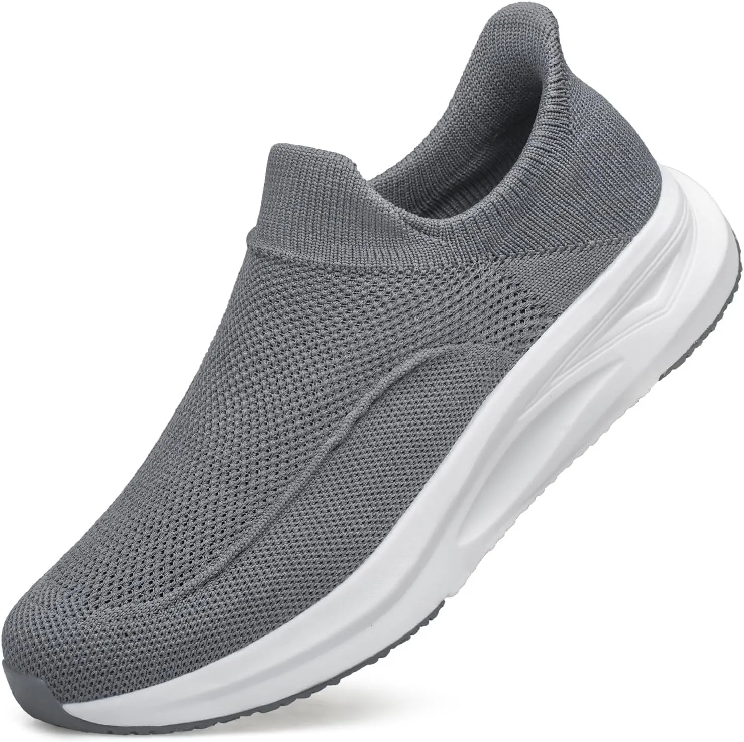 YHOON Men's Hands-Free Slip On Walking Shoes Non Slip Lightweight Comfortable Tennis Workout Sneakers