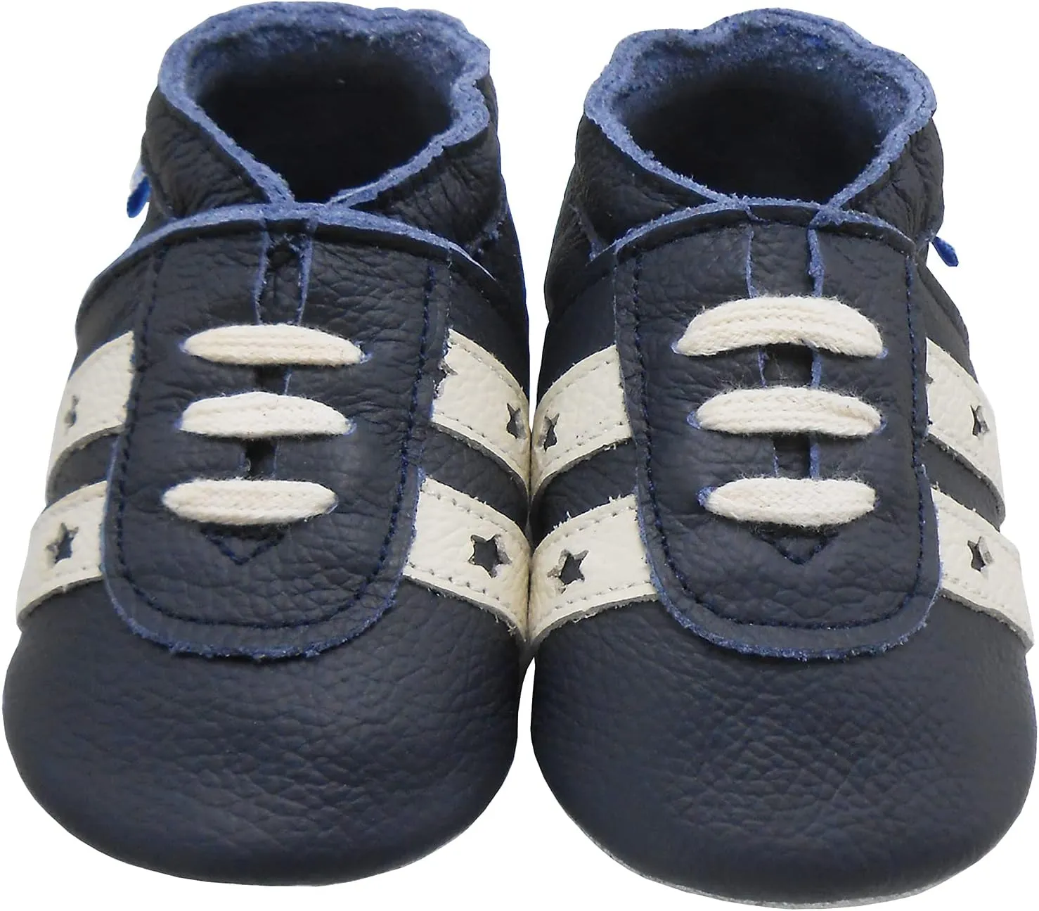 YIHAKIDS Baby Leather Shoes Soft Sole First Walking Moccasins Infants Toddler Boys Girls Crawling Slippers Slip-on Shoes with Elastic Ankle