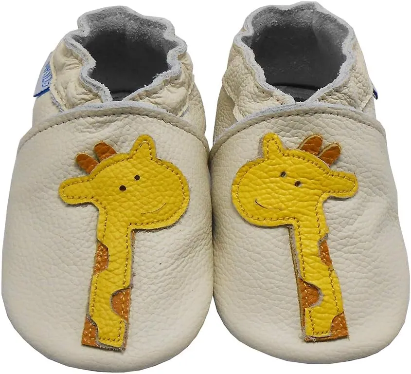 YIHAKIDS Baby Leather Shoes Soft Sole First Walking Moccasins Infants Toddler Boys Girls Crawling Slippers Slip-on Shoes with Elastic Ankle
