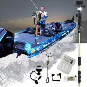 YOLOtek Beacon Navlight   PS53 Superbundle - Veteran Owned - Pole Mount for GoPro, DJI and Other Action Cameras - LED Boat Navigation, Stern & Anchor Light - Waterproof Marine Lights for Boats