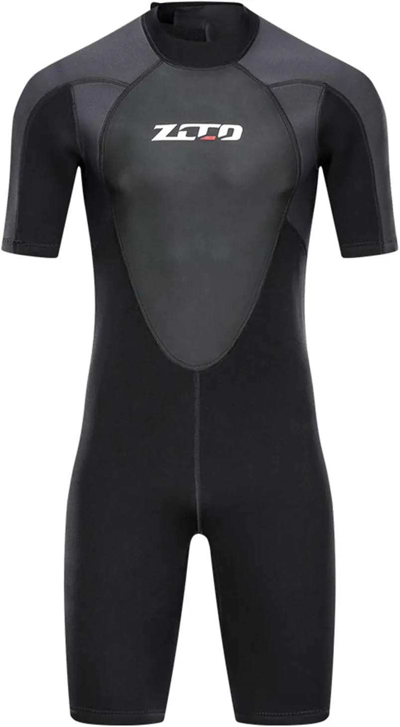 ZCCO Men's Wetsuits 1.5/3mm Premium Neoprene Back Zip Shorty Dive Skin for Spearfishing,Snorkeling, Surfing,Canoeing,Scuba Diving Suits