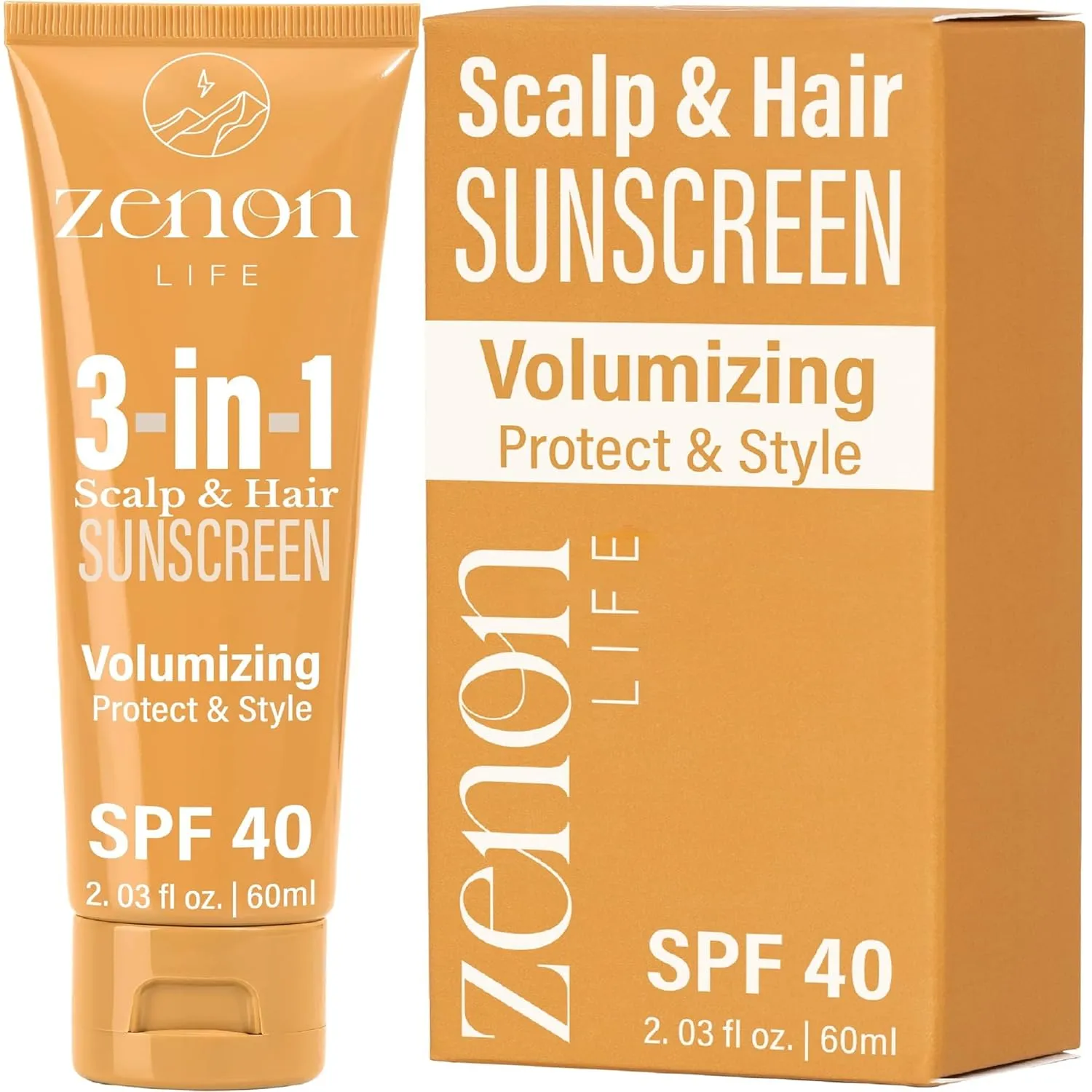 ZenonLife 3-in-1 Scalp Sunscreen for Hair (SPF 40) Sun Protection Hair Cream | Nourish & Strengthen Hairs | SPF Hair Protection | Ideal Sunblock