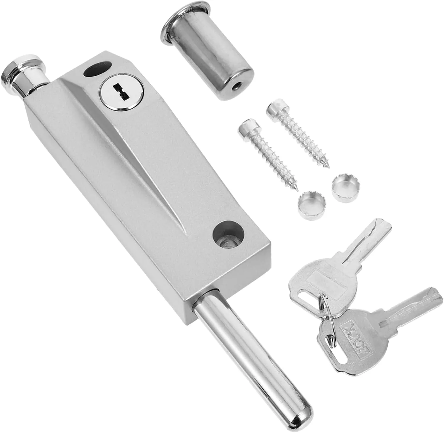 Zinc Alloy Spring Bolt Lock for Doors Durable Security Slide Latch with to Install and Convenient for Home Use Automatic Rotating Lock for Enhanced Safety