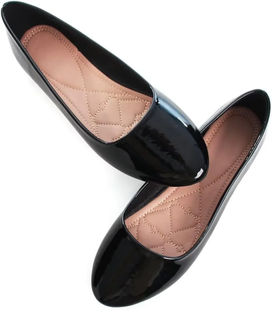 ZTWUTANG Women's Cute Round-Toe Flat Ballet Shoes Comfortable Dress Shoes for Walking